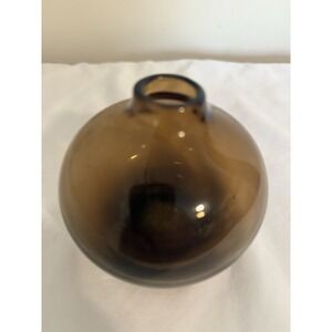 Rare Vintage 6.5"‎ Glass Amber Brown